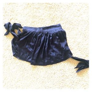 Navy Blue Silk Skirt